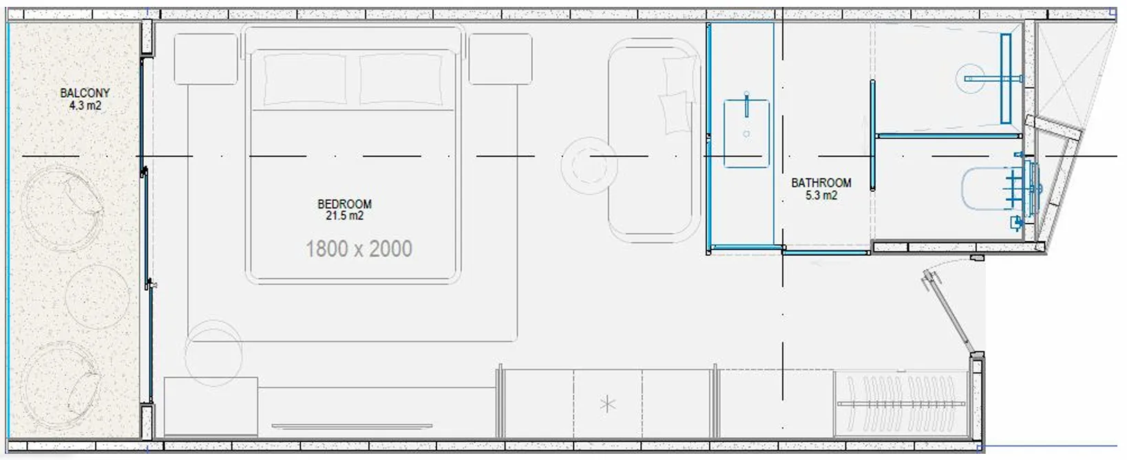 Solvyn City Studio floor plan, 372 sqft