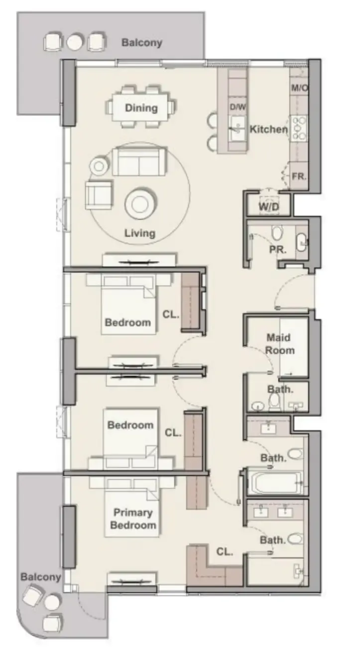 Soto Grande 3 bed floor plan, 1,778 sqft