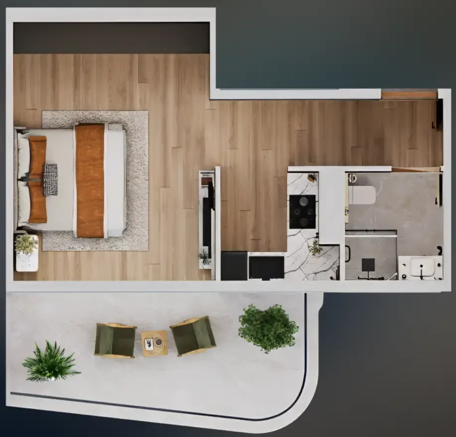Nuve by Zoya Studio floor plan, 547 sqft