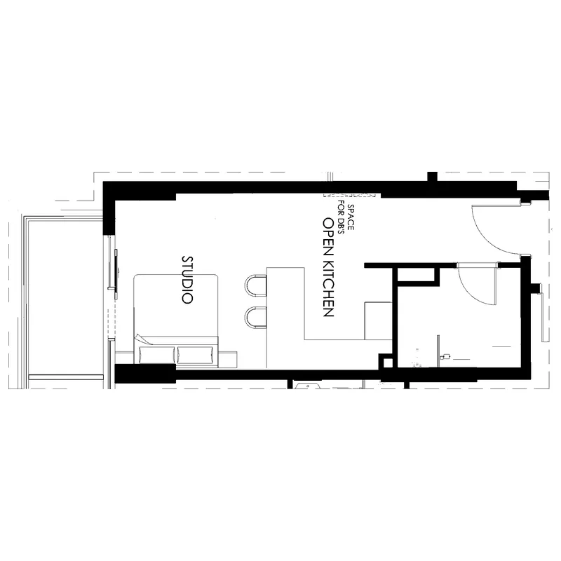 Living Legends Phase 5 Studio floor plan, 486 sqft