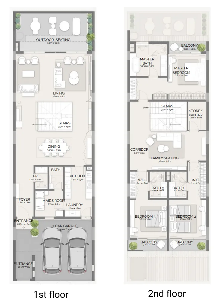 Pinewood Estate Homes 3 bed floor plan, 3,438 sqft