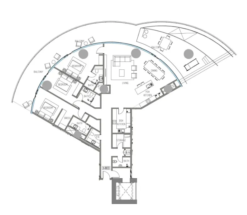 Damac Casa 4 bed floor plan, 3,886 sqft