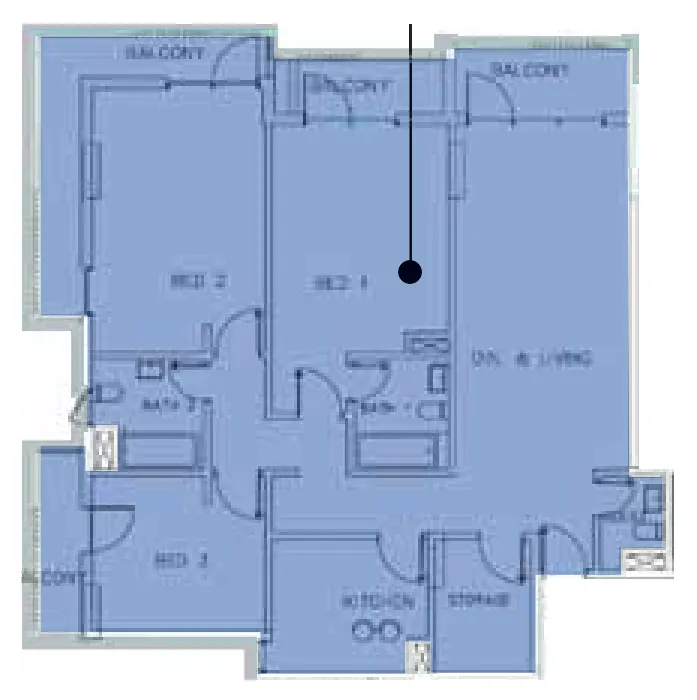 Janayen Avenue 3 bed floor plan, 1,830 sqft