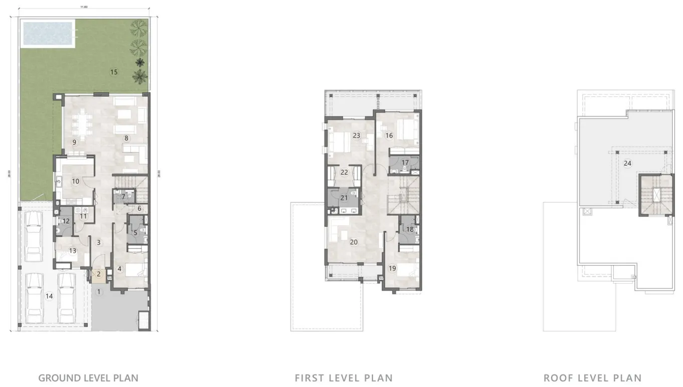 Hayat 7 4 bed floor plan, 3,801 sqft