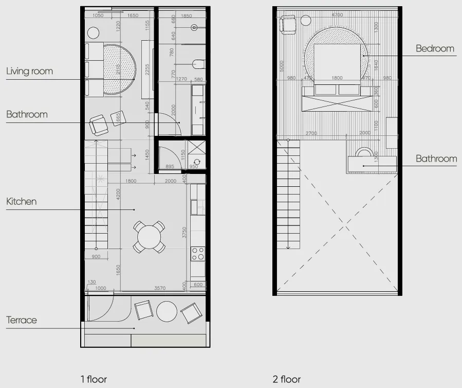 Adva Garden Village 1 bed floor plan, 956 sqft