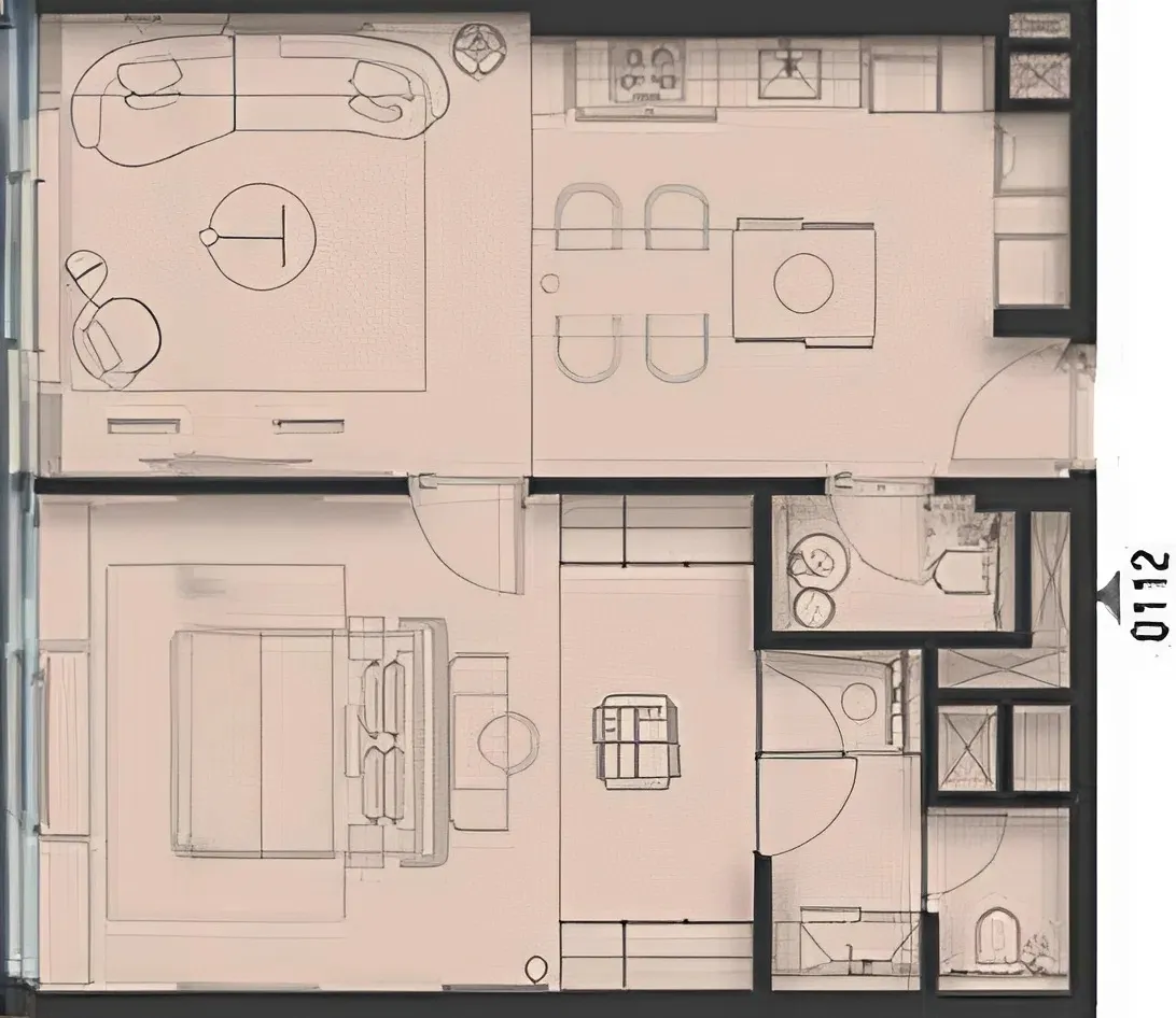 Sea Cliff by Imtiaz 1 bed floor plan, 1,027 sqft