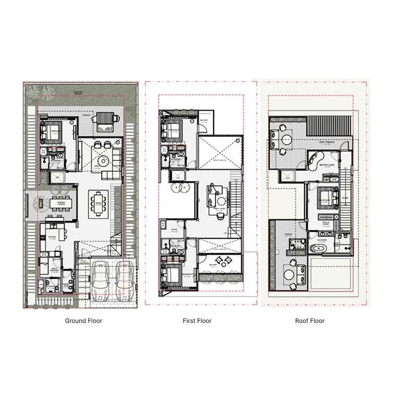Azizi Florence 4 bed floor plan, 3,725 sqft