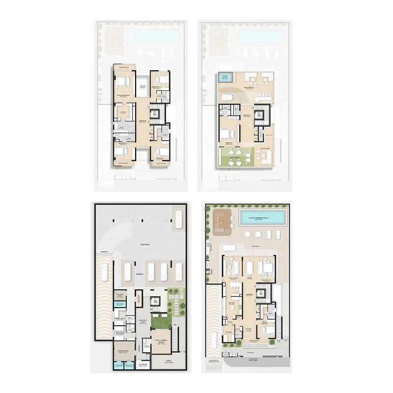 Wellington Grand Villas 6 bed floor plan, 13,459 – 15,988 sqft