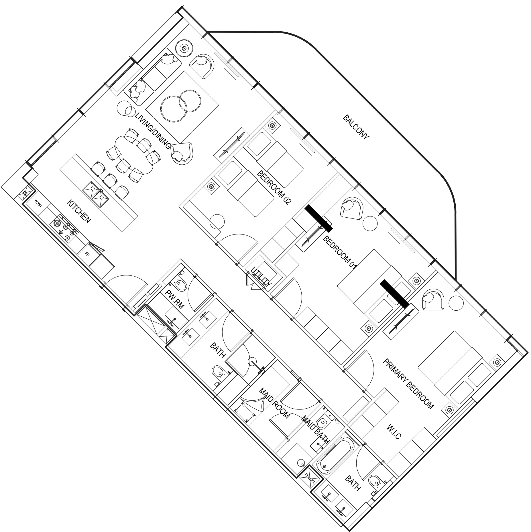 Parkway by Prestige One 3 bed floor plan, 1,736 sqft