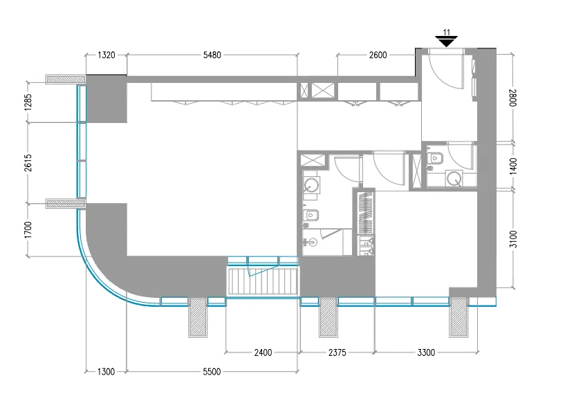 Tiger Sky Tower 1 bed floor plan, 912 sqft