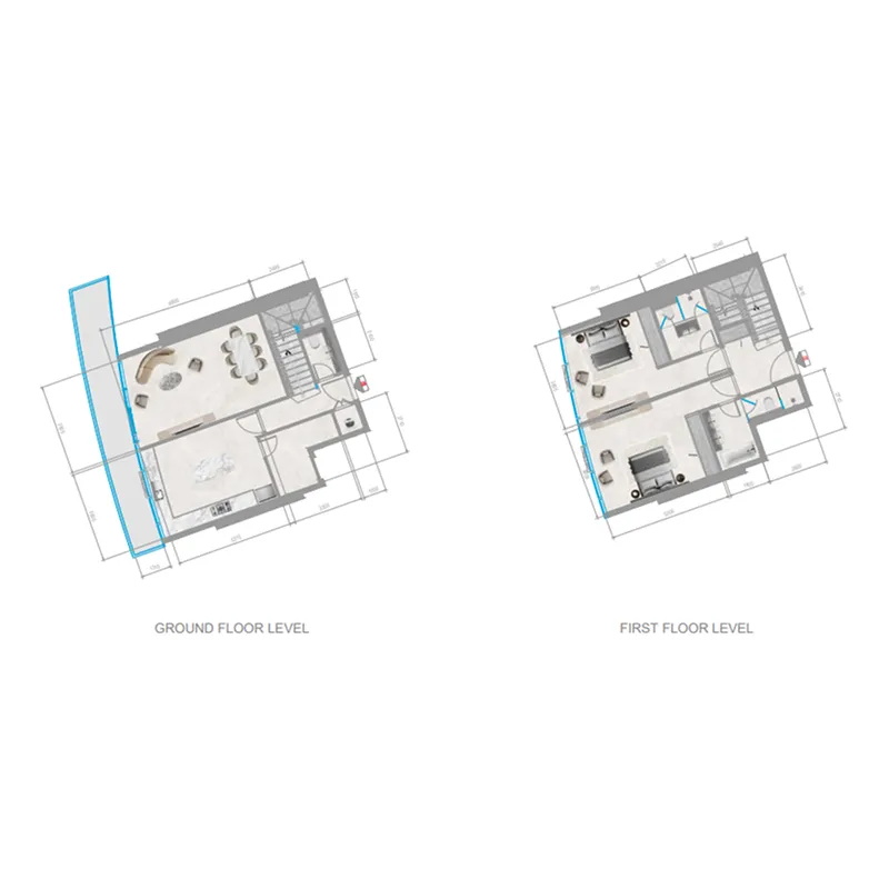 Orchid Towers Phase 1 2 bed floor plan, 1,748 sqft