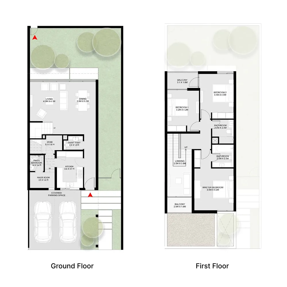 Masaar 3 Laura 3 bed floor plan, 2,342 sqft