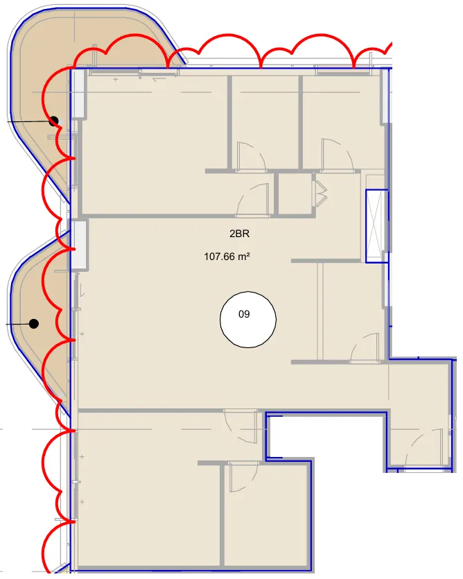 Takaya 2 bed floor plan, 1,321 sqft