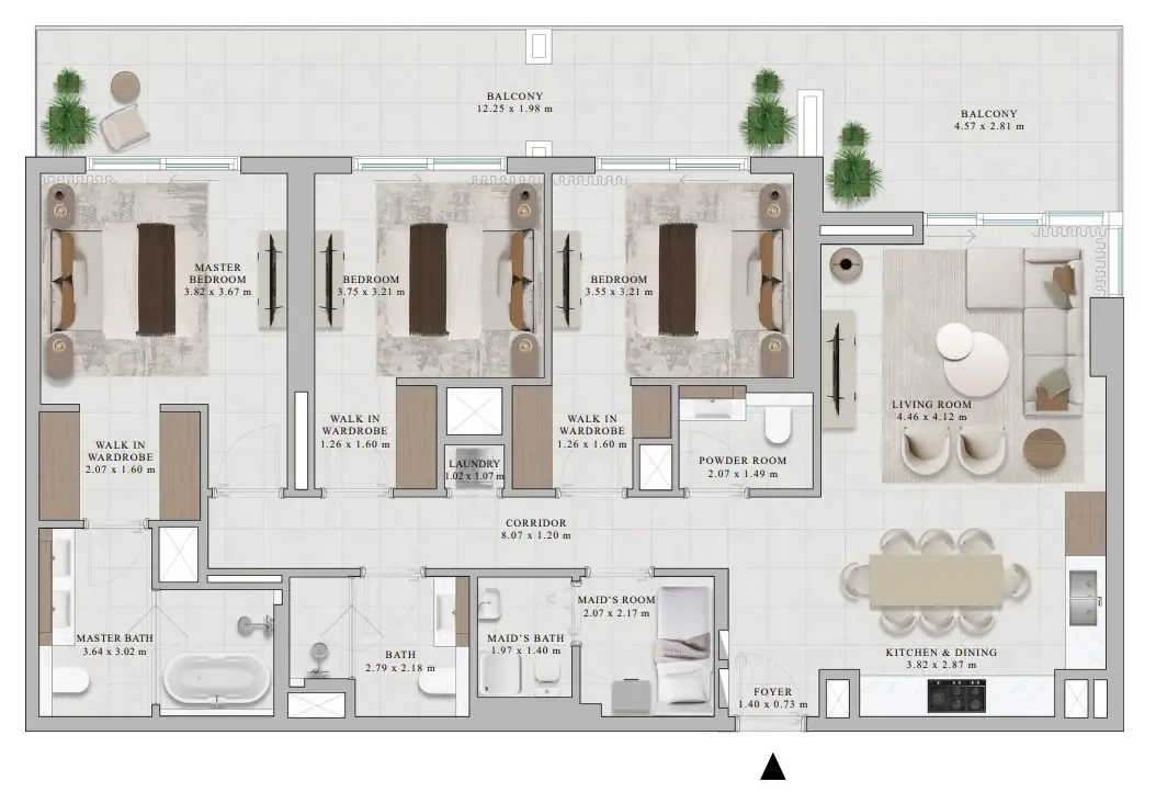 Rosehill 3 bed floor plan, 1,914 sqft