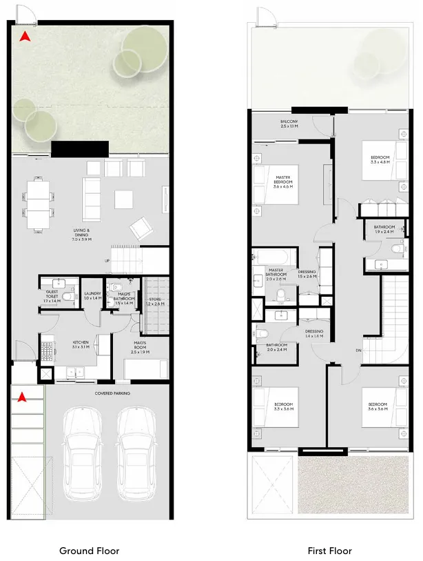Masaar 3 Sedra 4 bed floor plan, 2,559 – 3,139 sqft