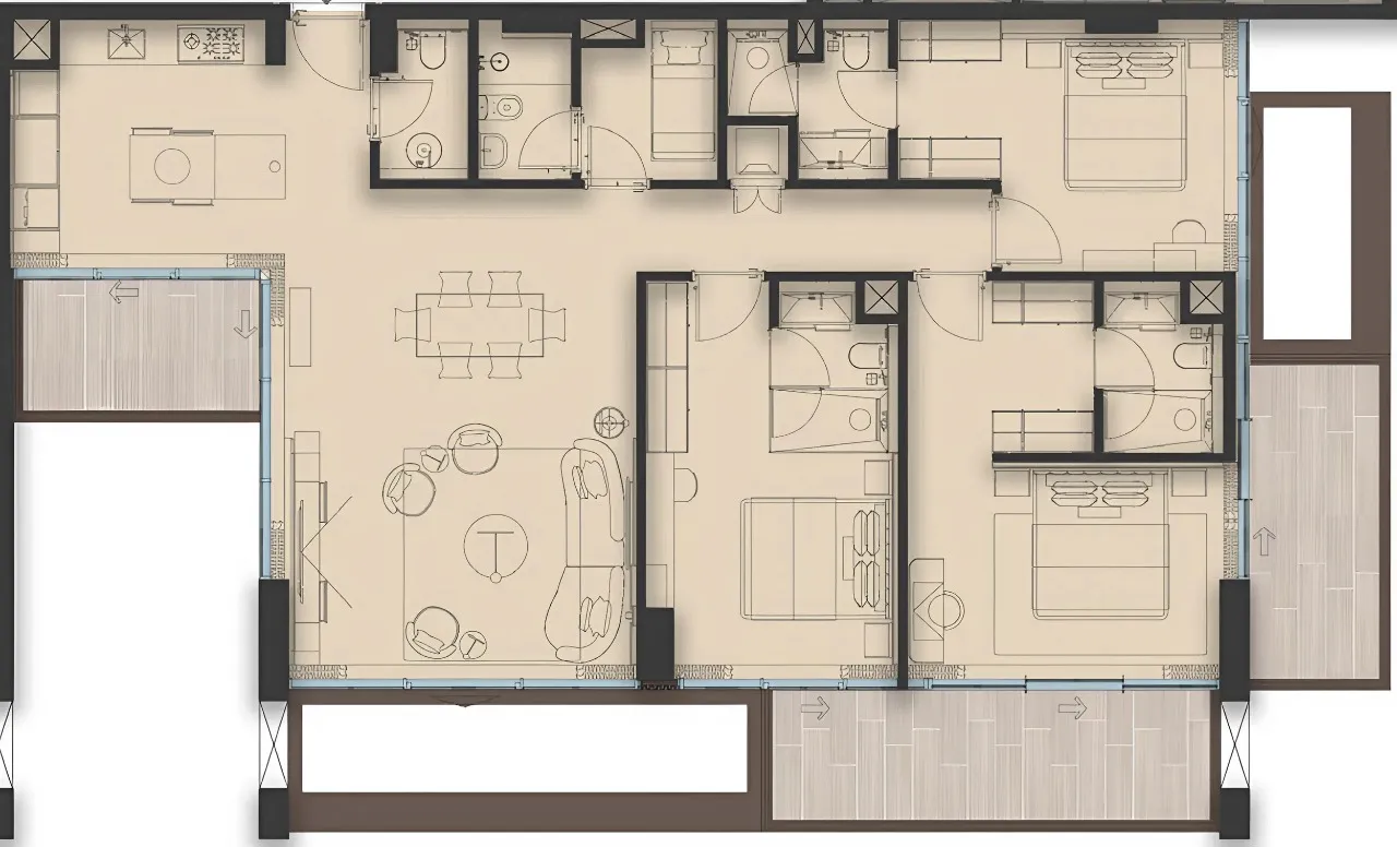 Sea Cliff by Imtiaz 3 bed floor plan, 1,862 sqft