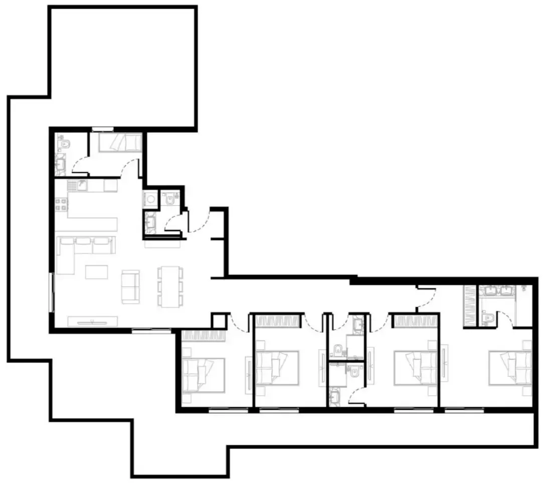 FH Residency 4 bed floor plan, 2,904 sqft