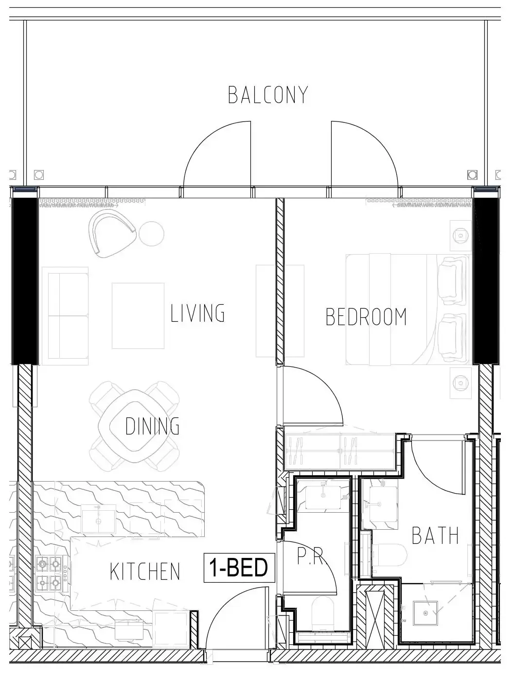 Damac Safa Gate 1 bed floor plan, 832 – 859 sqft