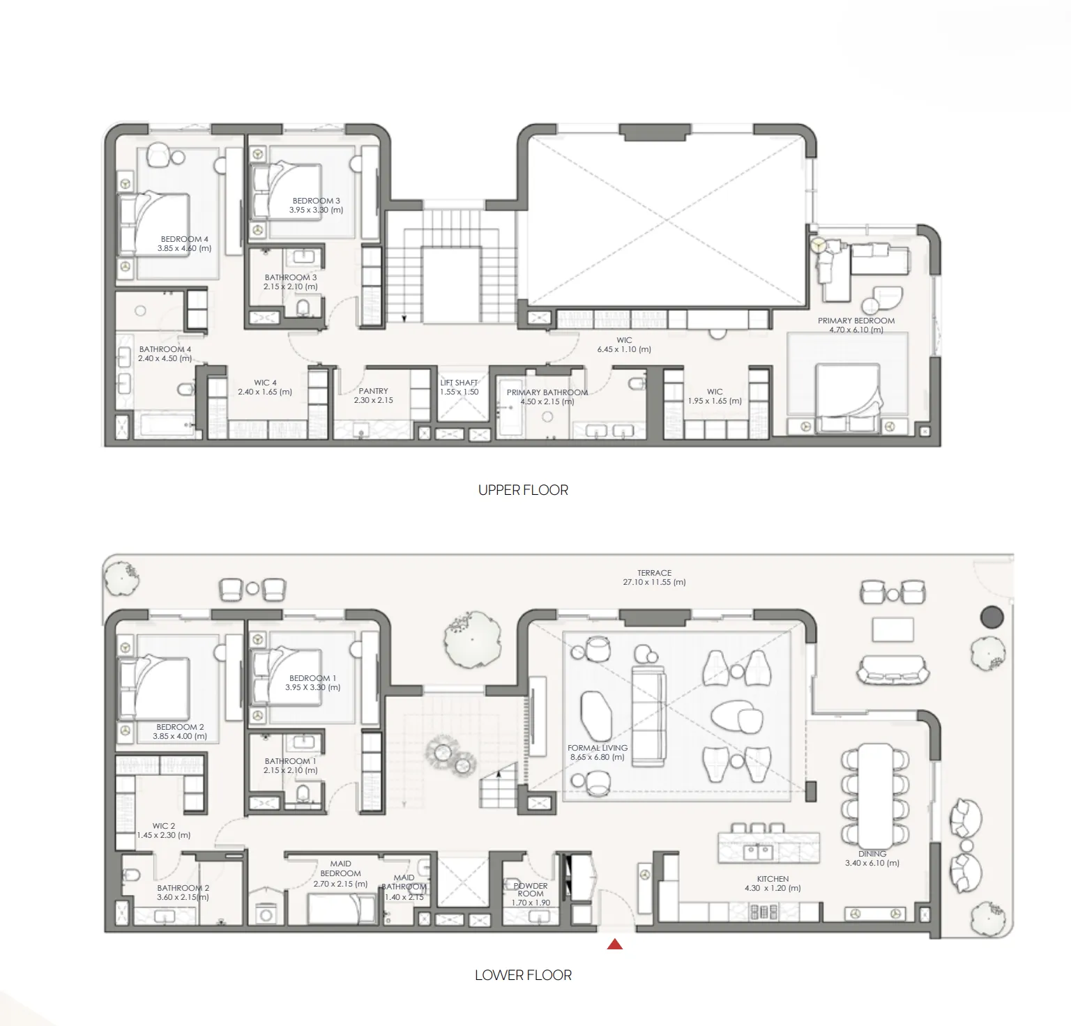 Palm Central Private Residences Phase 2 5 bed floor plan, 5,041 sqft