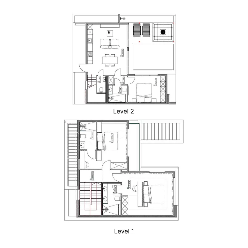 Pandawa Residence 3 bed floor plan, 1,388 sqft