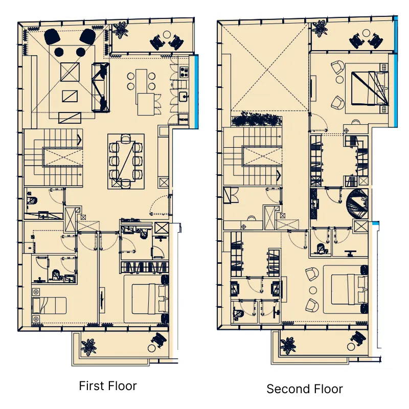 Riviera Rêve 3 bed floor plan, 1,630 – 1,708 sqft
