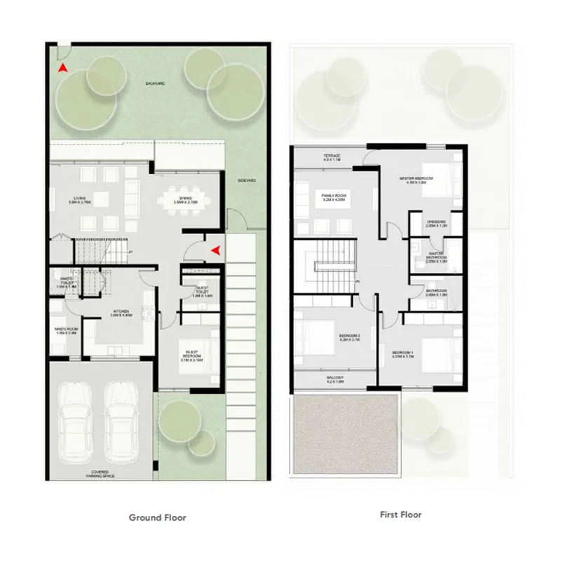 Masaar 2 Melia 4 bed floor plan, 2,660 sqft