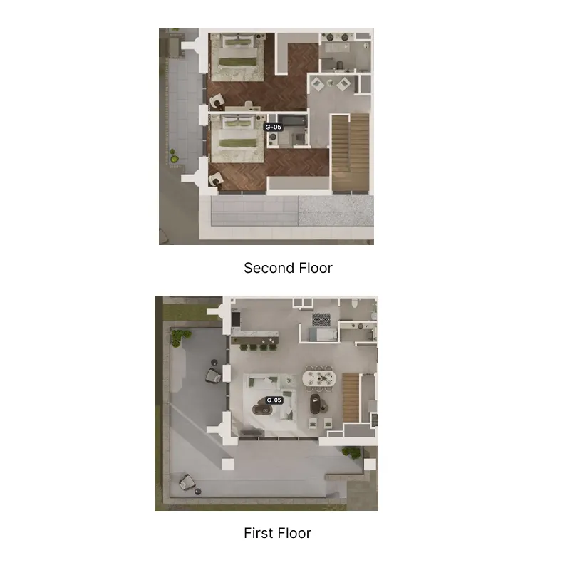 Sama Yas 2 bed floor plan, 3,068 sqft