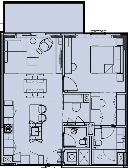 Wynwood by Imtiaz 1 bed floor plan, 896 sqft