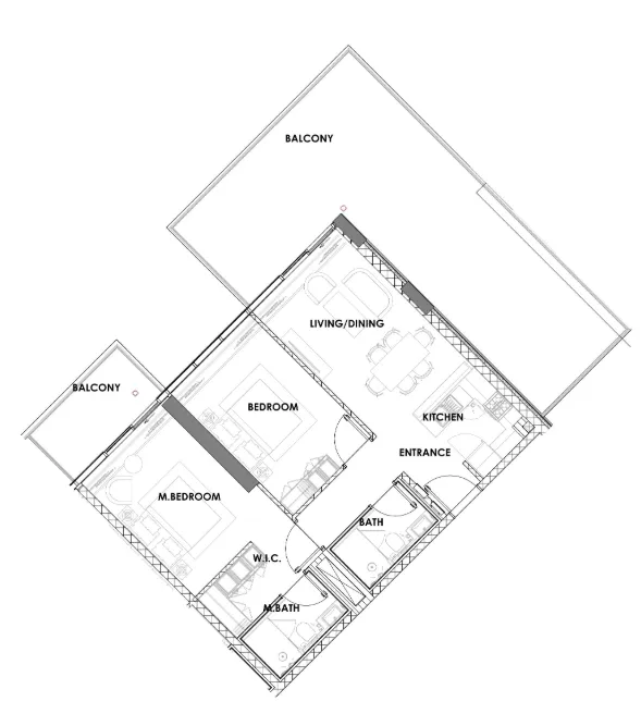 Golf Greens 2 bed floor plan, 1,435 sqft