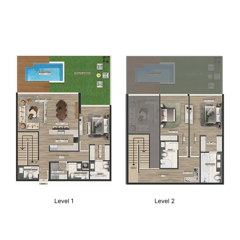 Firoza 3 bed floor plan, 2,700 sqft