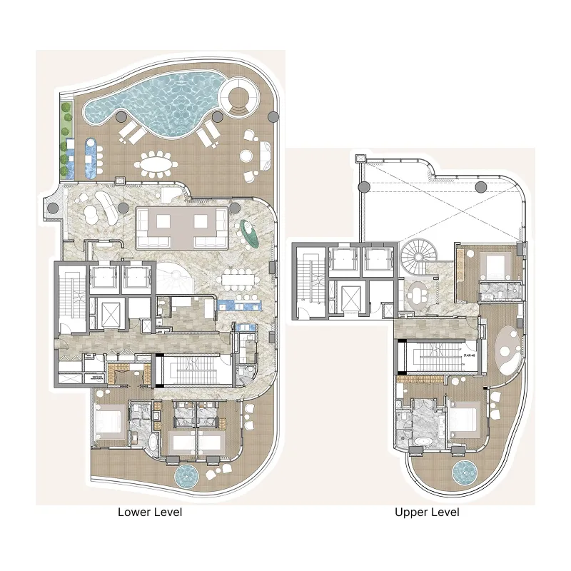 One Canal Residences 5 bed floor plan, 8,958 sqft