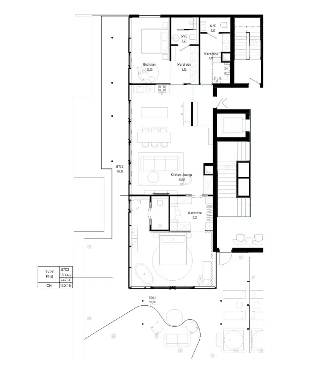 Bamboo Forest 2 bed floor plan, 2,659 sqft