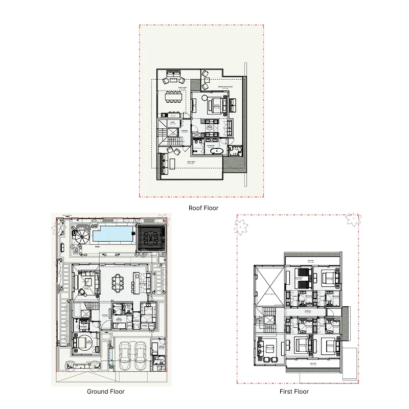 Azizi Florence 6 bed floor plan, 4,933 sqft