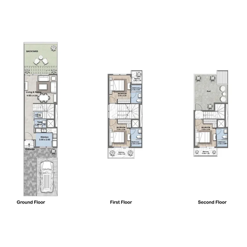Reportage Hills 3 bed floor plan, 1,300 – 1,902 sqft