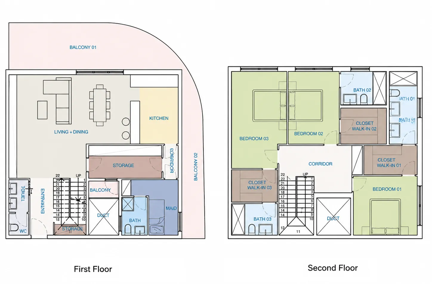Uptown Muscat 3 bed floor plan, 1,572 sqft