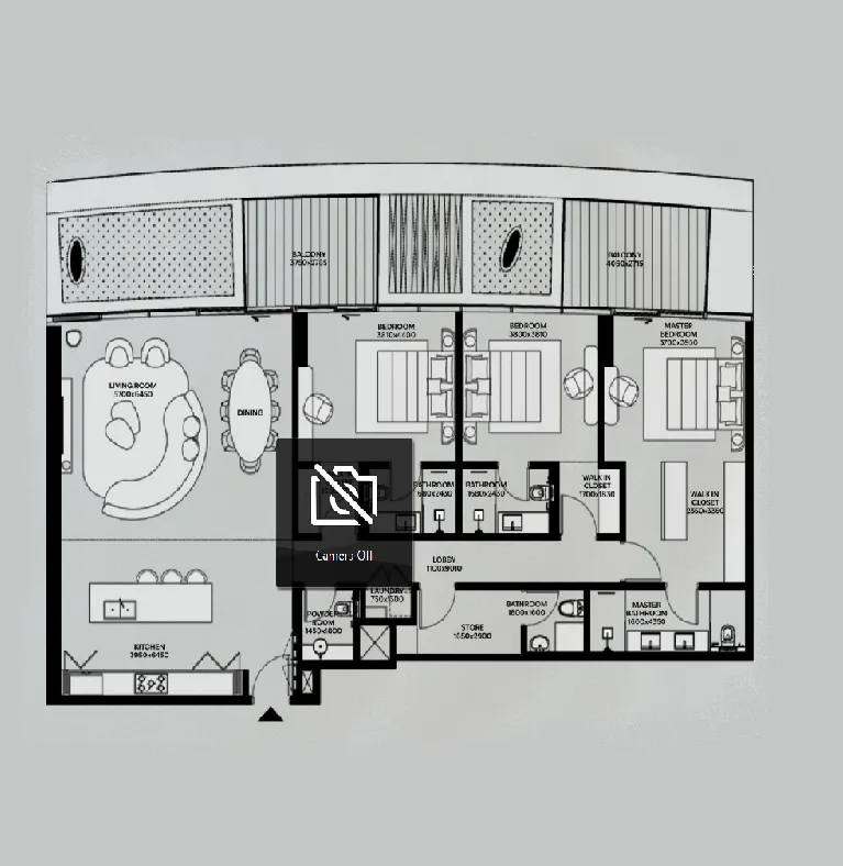 3 bed layout