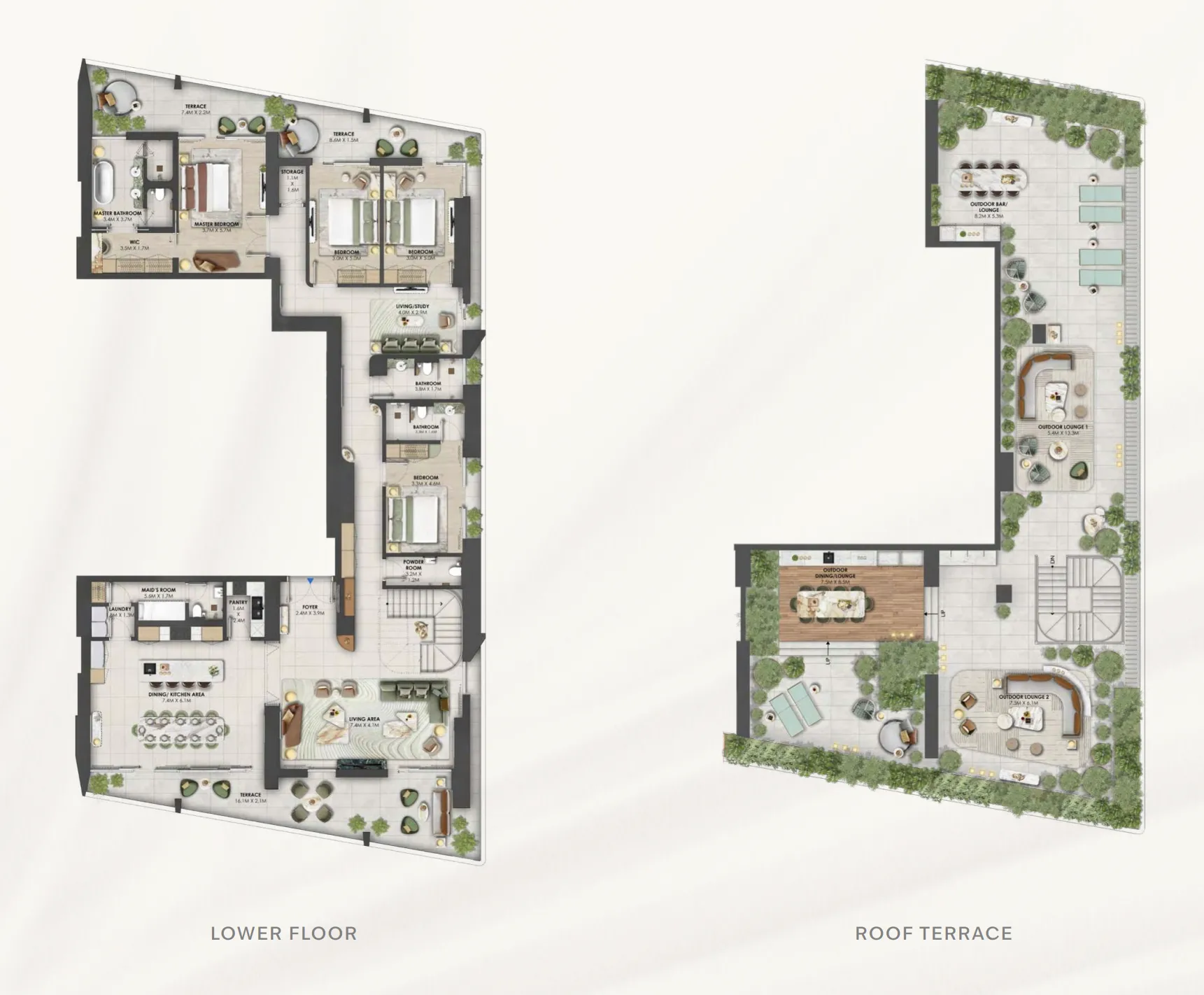 Orise 4 bed floor plan, 5,325 sqft