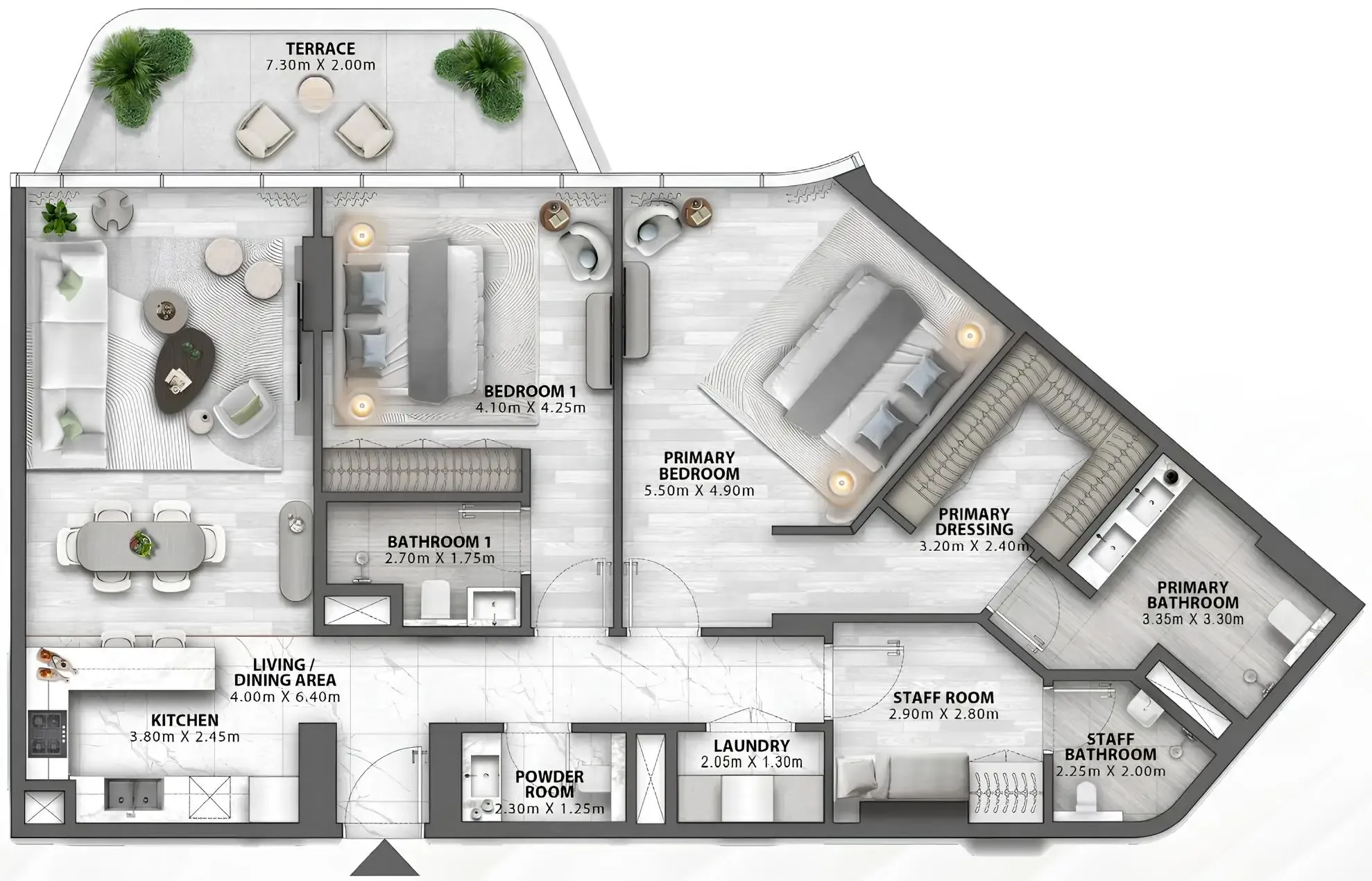 Passo by Beyond 2 bed floor plan, 1,749 sqft