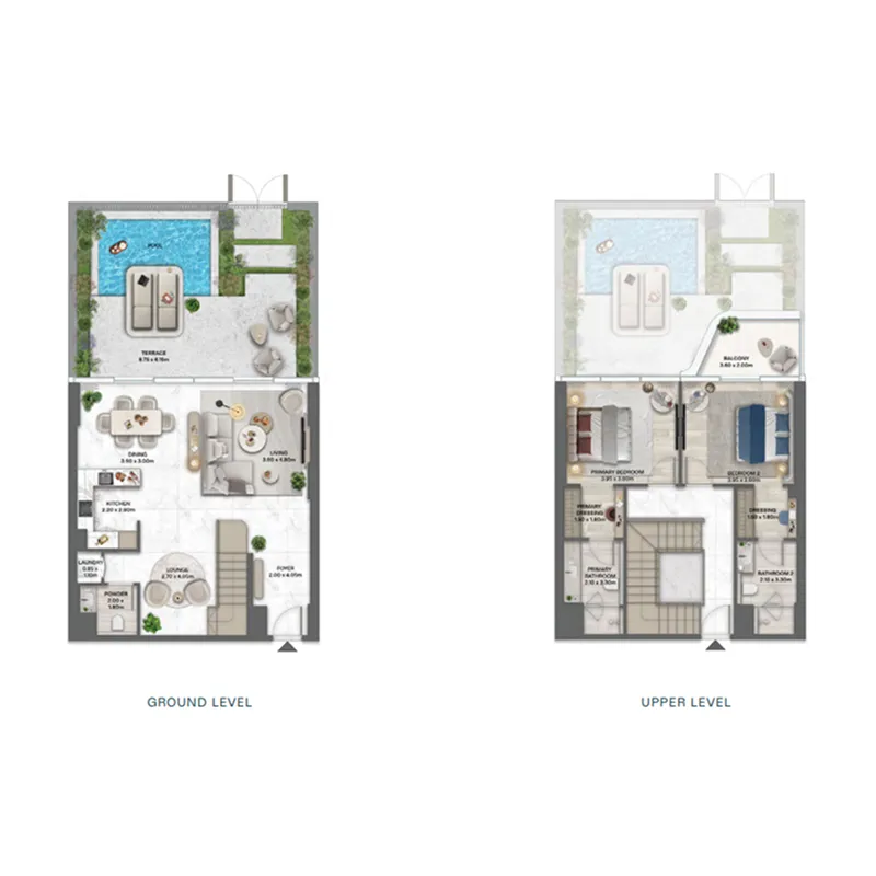 Passo by Beyond 2 bed floor plan, 2,292 sqft