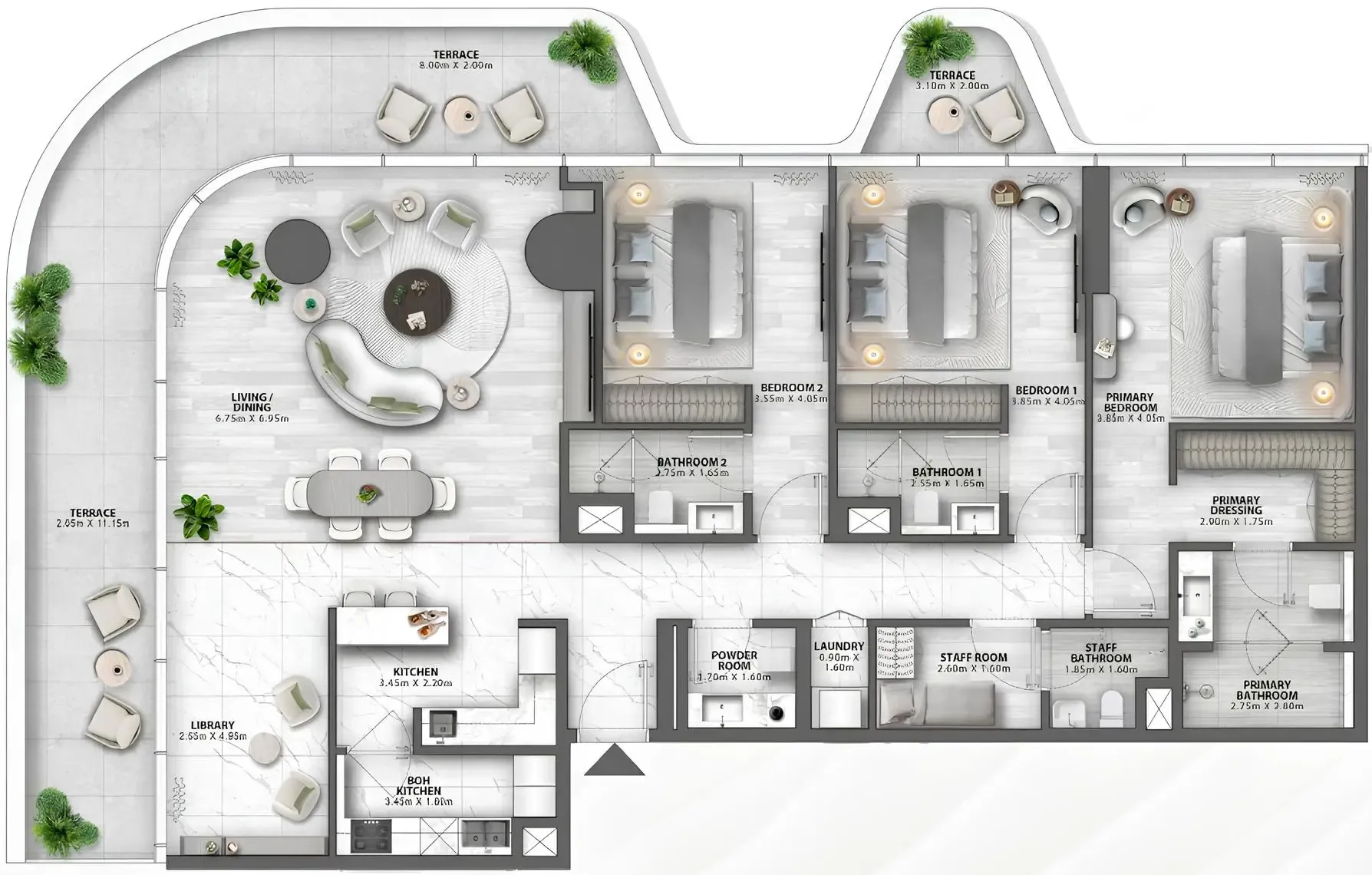 Passo by Beyond 3 bed floor plan, 2,575 sqft